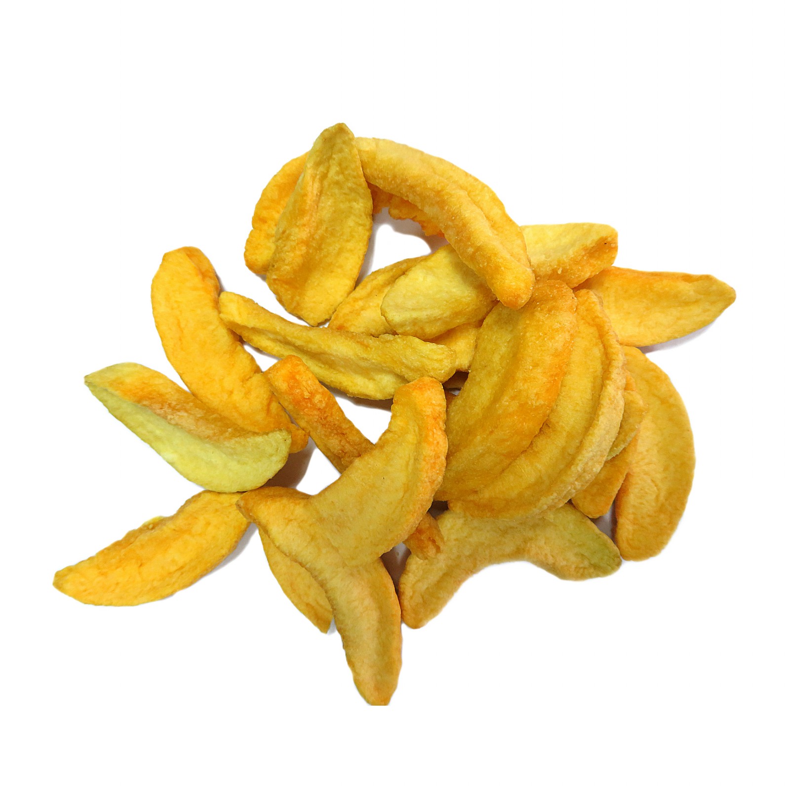 Vacuum fried yellow peach chips